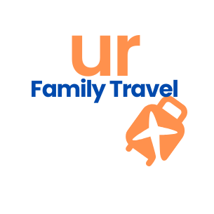 Logo for "UR Family Travel" featuring a suitcase and areoplane Logo for "UR Family Travel" featuring a suitcase and star motif.
